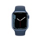 Watch Series 7, 41 мм, корпус из алюминия синего цвета, спортивный ремешок «синий омут» (MKN13) - фото 1