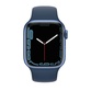 Watch Series 7, 45 мм, корпус из алюминия синего цвета, спортивный ремешок «синий омут» (MKN83) - фото 1