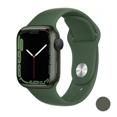Watch Series 7, 45 мм, корпус из алюминия зеленого цвета, спортивный ремешок «зелёный клевер» (MKN73)