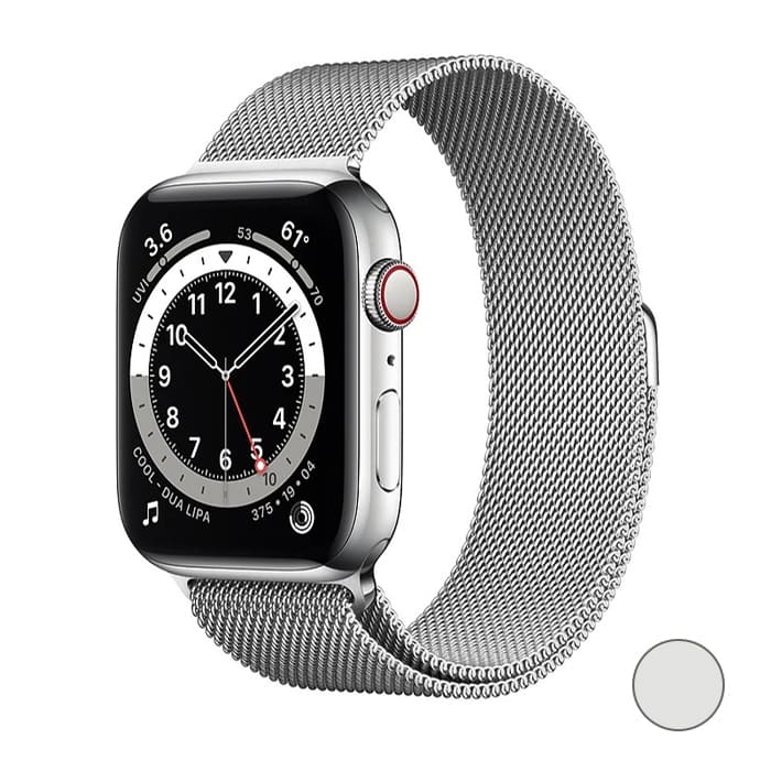 Watch Series 6 GPS + Cellular, 44mm Stainless Steel Case with Milanese Loop (Серебристый)