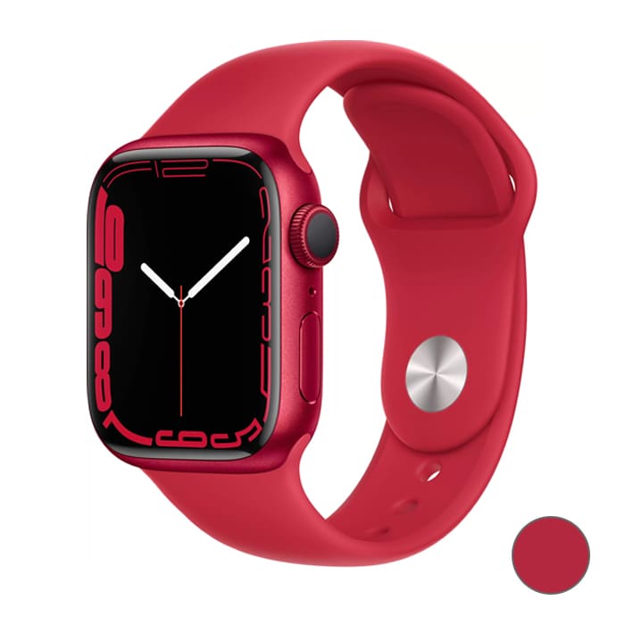 Watch Series 7, 45 мм, корпус из алюминия красного цвета, спортивный ремешок (PRODUCT)RED (MKN93)