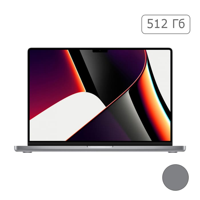 MacBook Pro 14" (M1 Pro 8C CPU, 14C GPU, 2021) 16 ГБ, 512 ГБ SSD, Space Gray, MKGP3