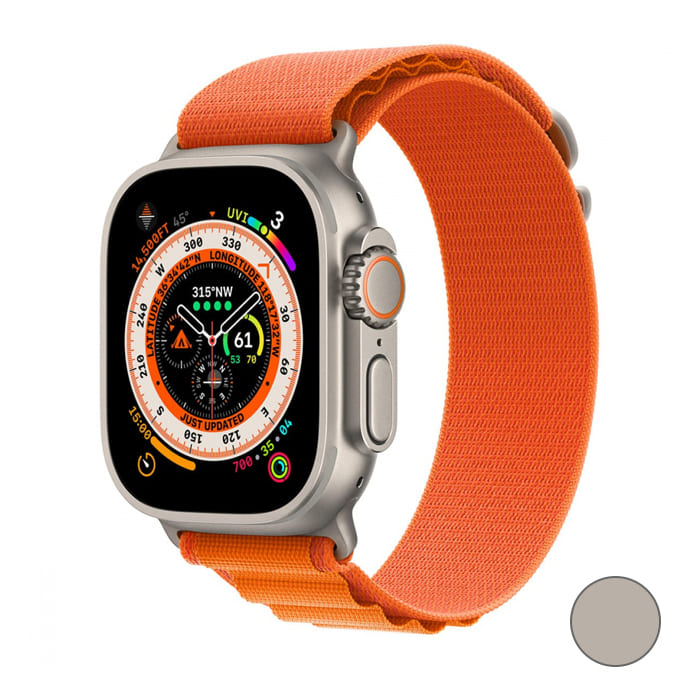 Watch Ultra, 49 мм, корпус из титана + ремешок Alpine "Orange"
