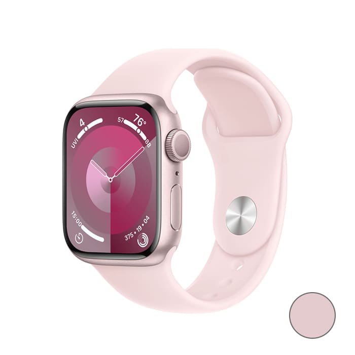 Watch Series 9, 41 мм корпус из алюминия цвета «Pink», спортивный ремешок «Pink»